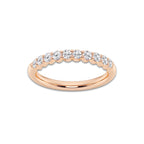 Amelia 1/2 ctw Round Lab Grown Diamond Prong Set Wedding Band 14K Rose Gold, DE, VS1