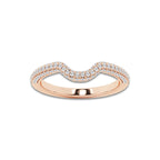 Roselyn 2/5 ctw Round Lab Grown Diamond Prong Set Wedding Band 18K Rose Gold, DE, VS1