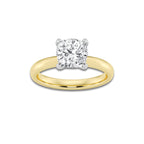 2.00 ctw Cushion Lab-Grown Diamond Solitaire Engagement Ring in 14K White Gold And Yellow Gold for Women | Colorless D, VVS1 Clarity, IGI Certified