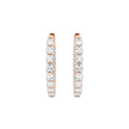 2 ctw Oval Lab Grown Diamond Inside Out Hoop Earrings 14K Rose Gold, DE, VS1