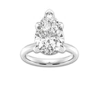 5.00 ctw Pear Lab-Grown Diamond Solitaire Engagement Ring in 14K White Gold for Women | Colorless D, VVS1 Clarity, IGI Certified