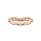 Bossa 1/3 ctw Round Lab Grown Diamond Knife Edge Contour Band 14K Rose Gold, DE, VS1