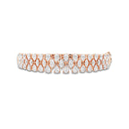 5 3/4 ctw Marquise and Pear Lab Grown Diamond Bangle Bracelet 7 Inches 18K Rose Gold, DE, VS1