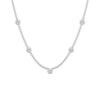 Boundless Station Necklace 14K White Gold, DE, VS1