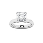 4.00 ctw Asscher Lab-Grown Diamond Minimalist Engagement Ring in Platinum for Women | D Color, VVS1 Clarity, IGI Certified