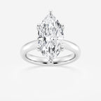 5.00 ctw Marquise Lab-Grown Diamond Minimalist Engagement Ring in Platinum for Women | E Color, VS1 Clarity, IGI Certified