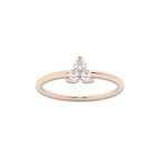Rhyme näas Romancing 1/10 ctw Round Lab Grown Diamond Thin Ring 14K Rose Gold, DE, VS1