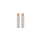 näas 1/4 ctw Round Lab Grown Diamond Hoop Earrings 14K Rose Gold, DE, VS1