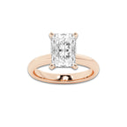 6.00 ctw Radiant Lab-Grown Diamond Minimalist Engagement Ring in 14K Rose Gold for Women | E Color, VS1 Clarity, IGI Certified