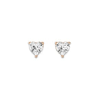 näas Ethereal 1 ctw Heart Lab Grown Diamond Stud Earrings 14K Rose Gold, E, VS1
