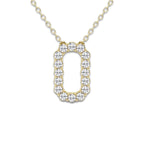 2/5 ctw Round Lab Grown Diamond Initial O Personalized Pendant 14K Yellow Gold, DE, VS1