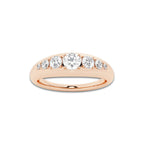 Hymn näas Bombë 1/2 ctw Round Lab Grown Diamond Bold Band 14K Rose Gold, DE, VS1