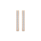 2 ctw Princess Lab Grown Diamond Hoop Earrings 14K Rose Gold, DE, VS1