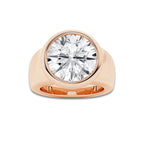 Ava 10 ctw Round Lab Grown Diamond Solitaire Engagement Ring 14K Rose Gold, D, VVS | IGI Certified, 10 ct Center