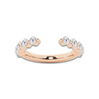 Flora 1 ctw Round Lab Grown Diamond Floating Nesting Wedding Band 14K Rose Gold, DE, VS1