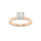 1.00 ctw Asscher Lab-Grown Diamond Solitaire Engagement Ring in 14K Rose Gold for Women | Colorless D, VVS1 Clarity, IGI Certified