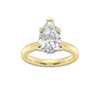 2.50 ctw Pear Lab-Grown Diamond Solitaire Engagement Ring in 14K Yellow Gold for Women | Colorless D, VVS1 Clarity, IGI Certified
