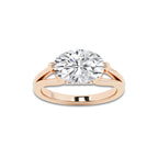 Embrace 3 1/6 ctw Oval Lab Grown Diamond Solitaire Engagement Ring 14K Rose Gold, E, VS1 | Certified, 3 ct Center