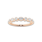 Jacqueline 3/8 ctw Round and Marquise Lab Grown Diamond Stackable Ring 14K Rose Gold, DE, VS1