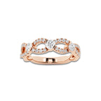 Prose 1/2 ctw Round Lab Grown Diamond Stackable Infinity Ring 14K Rose Gold, DE, VS1