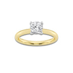 1.00 ctw Cushion Lab-Grown Diamond Solitaire Engagement Ring in 14K White Gold And Yellow Gold for Women | Colorless D, VVS1 Clarity, IGI Certified