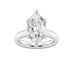 4.00 ctw Marquise Lab-Grown Diamond Minimalist Engagement Ring in Platinum for Women | D Color, VVS1 Clarity, IGI Certified