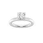 1.00 ctw Asscher Lab-Grown Diamond Solitaire Engagement Ring in 14K White Gold for Women | Colorless D, VVS1 Clarity, IGI Certified