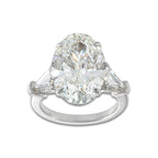 London Ring 18K White Gold, E, VS1 | IGI Certified, 8 ct Center