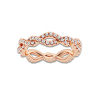 Blanca 1/2 ctw Round Lab Grown Diamond Infinity Twist Eternity Band - 4.2mm Width 14K Rose Gold, DE, VS1