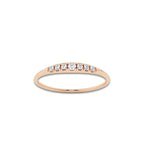 Allegro näas Ethereal 1/15 ctw Round Lab Grown Diamond Pinky Ring 14K Rose Gold, DE, VS1