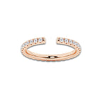 Chelsea 5/8 ctw Round Lab Grown Diamond French Pave Nesting Wedding Band 14K Rose Gold, DE, VS1