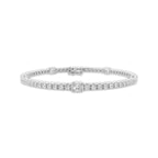 näas Empowering 4 1/2 ctw Radiant Lab Grown Diamond Tennis Bracelet - 7 Inches Platinum, F, VS2