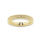 Elena 1/10 ctw Round Lab Grown Diamond Wedding Band 14K Yellow Gold, DE, VS1
