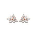 2 1/2 ctw Pear & Marquise Lab Grown Diamond Cluster Stud Earring 18K Rose Gold, DE, VS1
