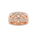 Cadence 1 ctw Round Lab Grown Diamond Link Band 14K Rose Gold, DE, VS1