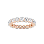 Kristen 2 ctw Floating Round Lab Grown Diamond Eternity Band - 3mm Width 14K Rose Gold, DE, VS1