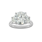 Brussels Ring 18K White Gold, E, VS1 | IGI Certified, 6 1/2 ct Center
