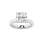 3.00 ctw Round Lab-Grown Diamond Minimalist Engagement Ring in Platinum for Women | E Color, VS1 Clarity, IGI Certified