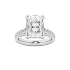 7.55 ctw Radiant Lab-Grown Diamond Pave Engagement Ring in Platinum for Women | D Color, VVS1 Clarity, IGI Certified 7.00 ct Center Diamond