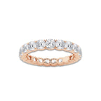Aspen 3 ctw Cushion Lab Grown Diamond Eternity Band - 3.2mm Width 14K Rose Gold, DE, VS1