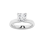 2.00 ctw Asscher Lab-Grown Diamond Minimalist Engagement Ring in Platinum for Women | E Color, VS1 Clarity, IGI Certified