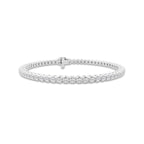 2 ctw Round Lab Grown Diamond Four-Prong Tennis Bracelet - 7.5 Inches 14K White Gold, DE, VS1