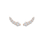 5/8 ctw Heart Lab Grown Diamond Petite Ear Climber Earrings 14K Rose Gold, DE, VS1