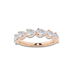 Casey 1 1/2 ctw Pear Lab Grown Diamond Floating Anniversary Band 14K Rose Gold, DE, VS1