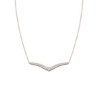 1 ctw Curve Flow Necklace 14K Rose Gold, E, VS1