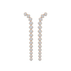 2 ctw Round Lab Grown Diamond Curved Drop Earrings 14K Rose Gold, DE, VS1