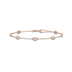 1 3/4 ctw Oval Lab Grown Diamond Anklet 14K Rose Gold, DE, VS1