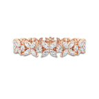 17 7/8 ctw Marquise Lab Grown Diamond Flower Bracelet - 7 Inches 14K Rose Gold, DE, VS1