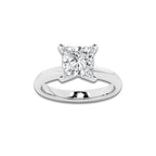2.50 ctw Princess Lab-Grown Diamond Minimalist Engagement Ring in Platinum for Women | D Color, VVS1 Clarity, IGI Certified