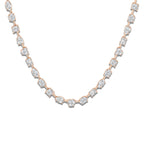 15 ctw Multi-Shape Lab Grown Diamond Tennis Necklace 14K Rose Gold, DE, VS1